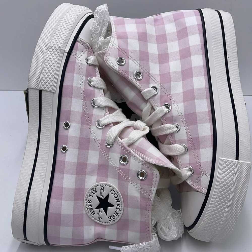 Converse WMNS Gingham High-Top Platform Sneaker A13663C
CTAS LIFT HI
SUMMIT PINK - Picture 11 of 16